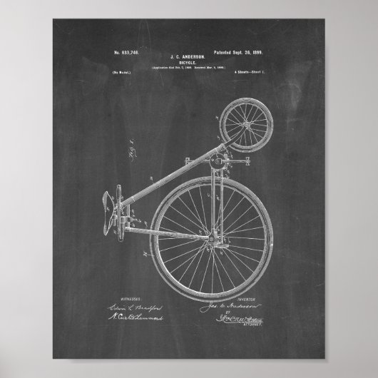 Fietspatroon - Chalkboard Poster (Voorkant)