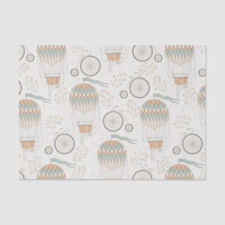 fietspatroon en luchtballonpatroon tissuepapier