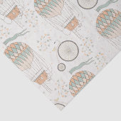  fietspatroon en luchtballonpatroon tissuepapier (Detail)