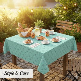 Fietspatroon in Robin Ei Blauw Elegant Tafelkleed