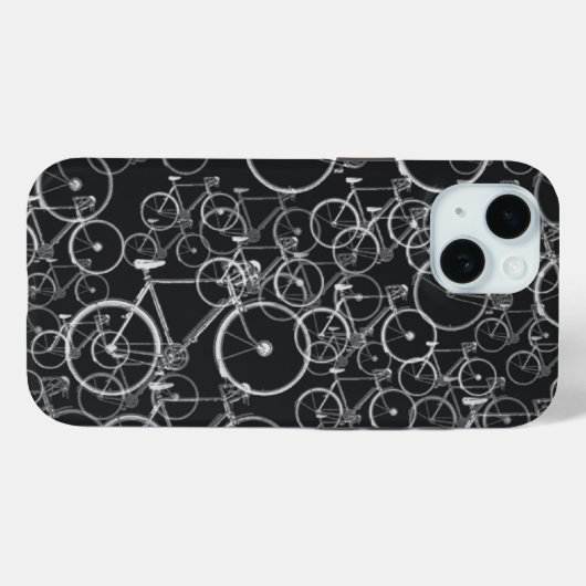 Fietspatroon in zwart-wit Case-Mate iPhone case (Achterkant (horizontaal))