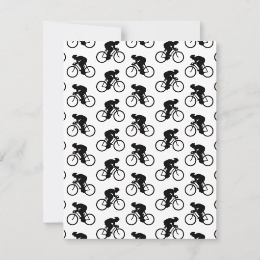 Fietspatroon in zwart-wit. kaart (Achterkant)