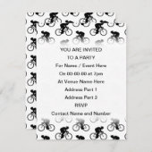 Fietspatroon in zwart-wit. kaart (Voorkant / Achterkant)