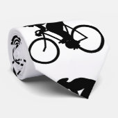 Fietspatroon in zwart-wit. stropdas (Opgerold)