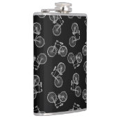  fietspatroon, klassieke fietsen, zwart heupfles (Rechts)