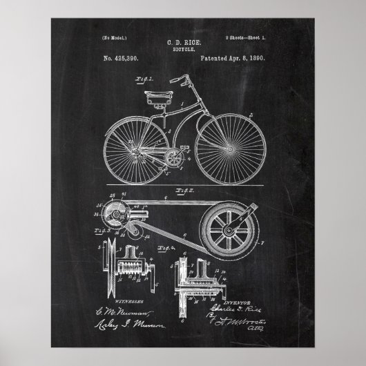 Fietspatroon Poster (Voorkant)