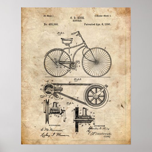 Fietspatroon Poster (Voorkant)