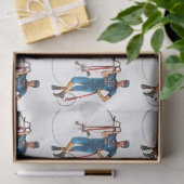 fietspatroon tissuepapier (Geschenk)