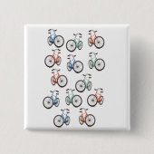 Fietspatroon Vierkante Button 5,1 Cm (Voorkant)