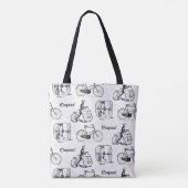  fietspatroon voor Franse fietsers Tote Bag (Achterkant)