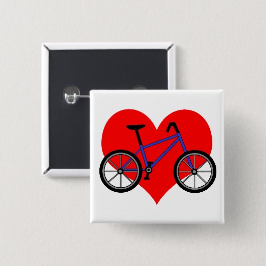 Fietspeld Vierkante Button 5,1 Cm (Voorkant /achterkant)