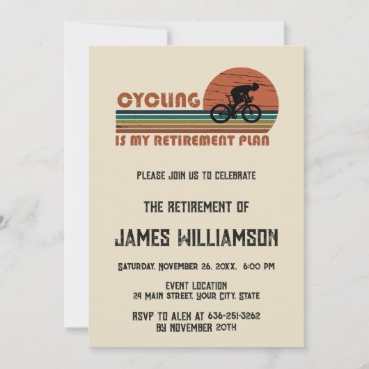 Fietspensioenparty uitnodiging (Voorkant)