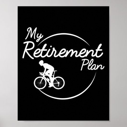 Fietspensioenplan Fietsen Mountainbike Poster (Voorkant)