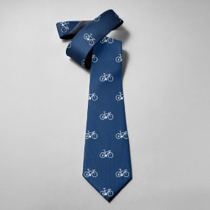 Fietspictogrammen Blauw Marineblauw Stropdas