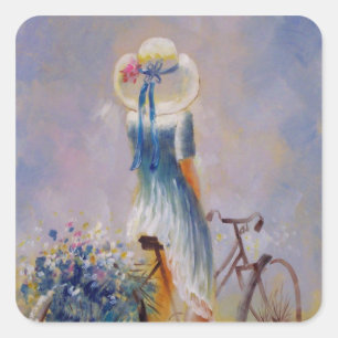  fietspleetselaar vierkante sticker