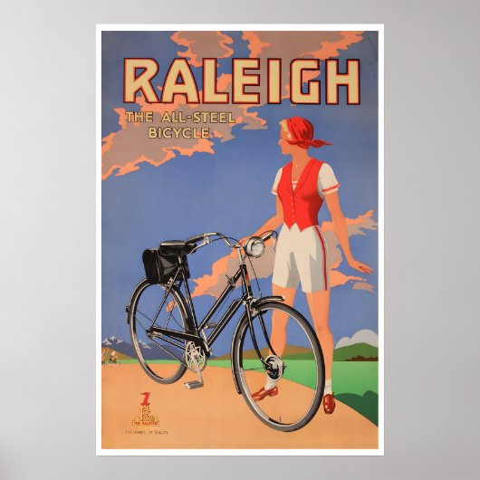 Fietsposter Fiets Kunst Fietsen Raleigh Prin Poster (Voorkant)