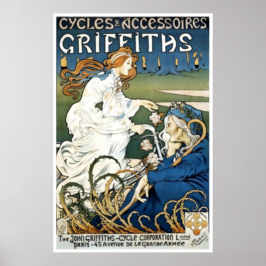 Fietsposter Griffiths Cycling Print Fietsen Kunst (Voorkant)