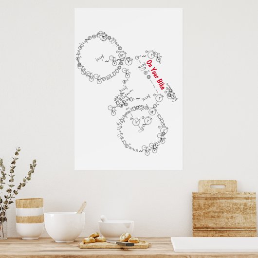 Fietsposter Poster (Keuken)