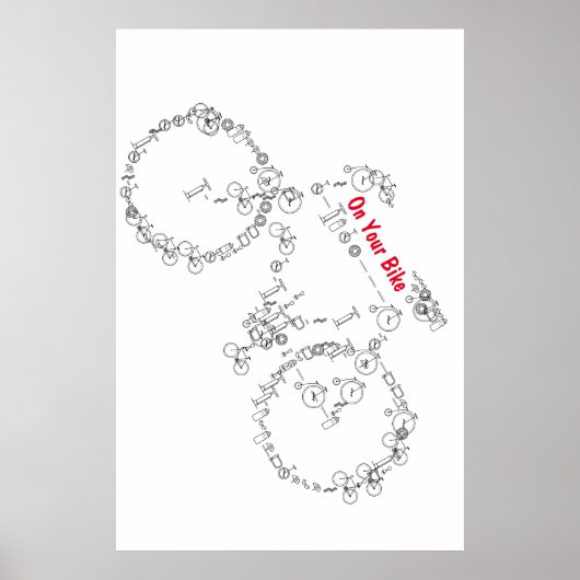 Fietsposter Poster (Voorkant)
