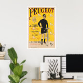 Fietsposter Retro Fiets Kunst Wielrennen Print (Thuiskantoor)