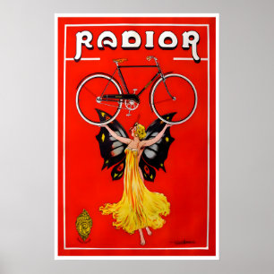 Fietsposter Vintage Fietsen Fietstochten Kunst (H2 Poster