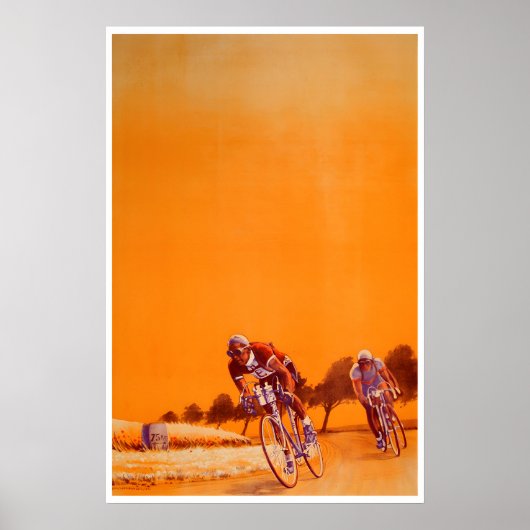 Fietsposter Wegfietskunst Vintage Pri Poster (Voorkant)