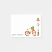 Fietsprogramma met mand bloemen na de presentatie post-it® notes (Voorkant)