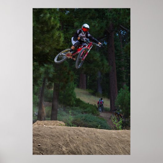 fietsprong in bergafwaarts poster (Voorkant)