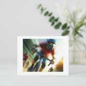 Fietsrace, Briefkaart (Staand voorkant)