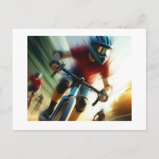 Fietsrace, Briefkaart (Voorkant)