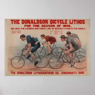 Fietsrace Donaldson AD Art Poster