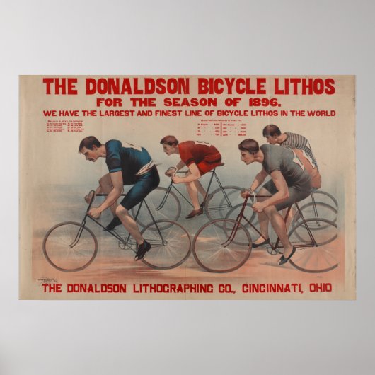  Fietsrace Donaldson AD Art Poster (Voorkant)