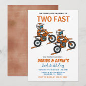 Fietsrace Twee snelle verjaardagsfeestjes jongens  Kaart (Voorkant / Achterkant)