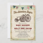  Fietsreis Baby shower Uitnodiging (Voorkant)