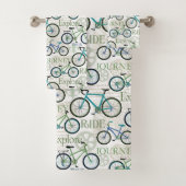 Fietsreis Blauw en Wit Bad Handdoek (Insitu)