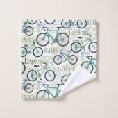 Fietsreis Blauw en Wit Bad Handdoek (Wasdoekje)
