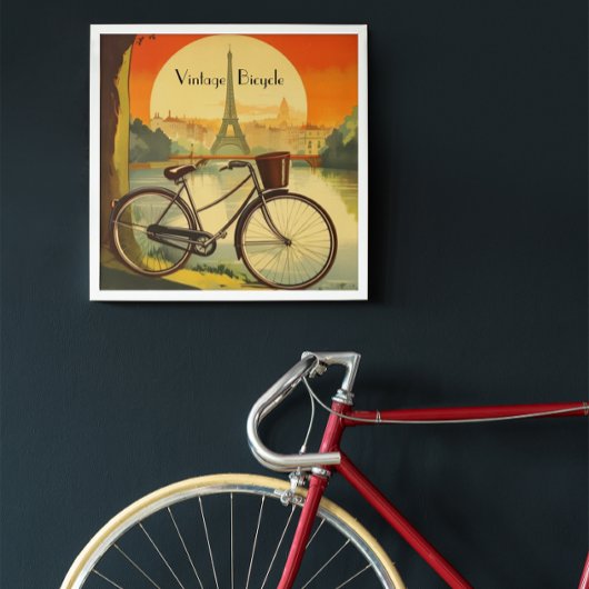 Fietsreis Poster, Parijs aanpasbaar Poster