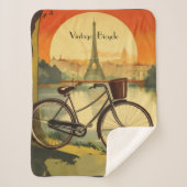 Fietsreis Poster, Parijs aanpasbaar Sherpa Deken (Voorkant)