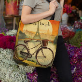 Fietsreis Poster, Parijs aanpasbaar Tote Bag