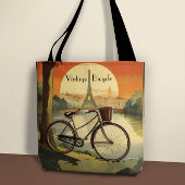 Fietsreis Poster, Parijs aanpasbaar Tote Bag