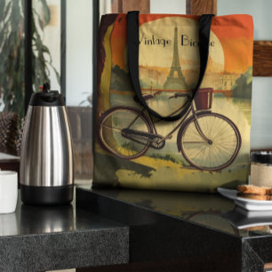 Fietsreis Poster, Parijs aanpasbaar Tote Bag