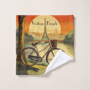 Fietsreis Poster, Parijs aanpasbaar Washandje
