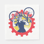 Fietsreparaten Cyclist Napkins Servet (Voorkant)