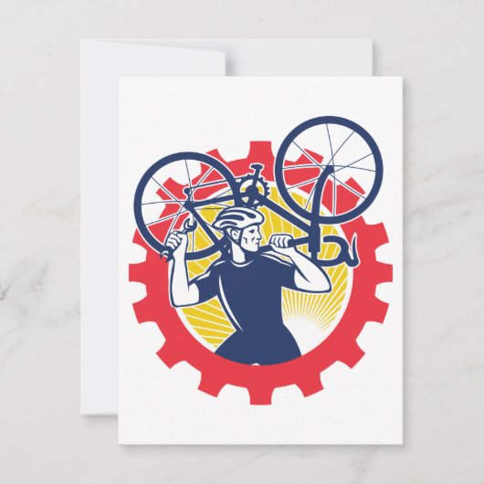 Fietsreparatieservices Cyclist Note Card Notitiekaartje (Voorkant)