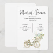  fietsrepetitie en dineruitnodiging kaart (Voorkant / Achterkant)