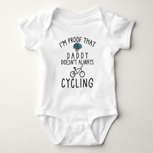 Fietsrijden Peuter Grappige Fietsende Papa Romper