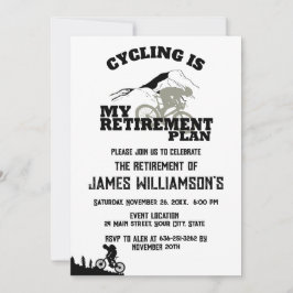 Fietsrit pensioenpensioenfeestje kaart