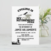 Fietsrit pensioenpensioenfeestje kaart (Staand voorkant)