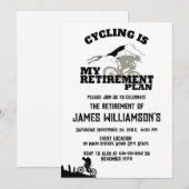 Fietsrit pensioenpensioenfeestje kaart (Voorkant / Achterkant)