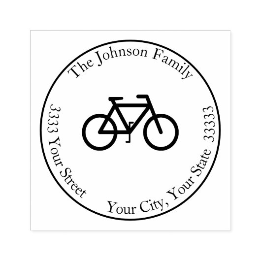 Fietsronde retouradres rubberstempel (Afrduk)